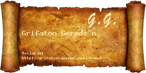 Grifaton Germán névjegykártya